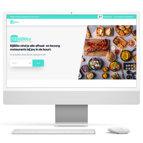 Screenshots van de website