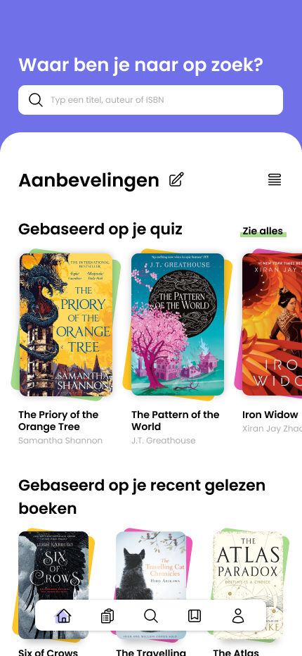 screenshot van de homepagina