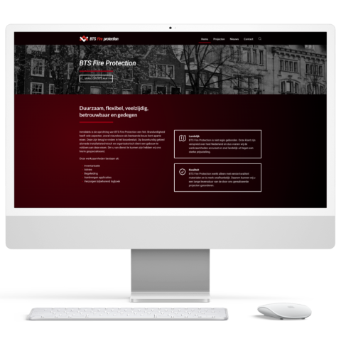 Screenshot van de website