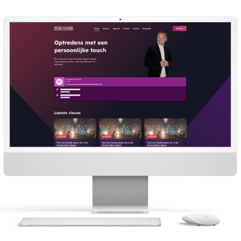 Screenshot van de website